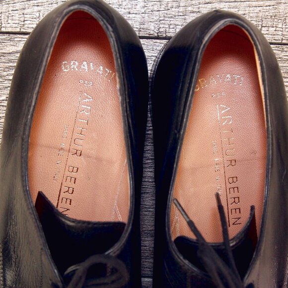 $695 Arthur Beren GRAVATI Blucher 10 N Narrow Black 16133 * add $15 new Trees main image 11